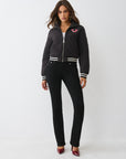 True Religion Hs Quilted Zip Up Jacket Jet Black
