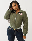 True Religion Hs Quilted Zip Up Jacket Kalamata