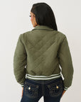 True Religion Hs Quilted Zip Up Jacket Kalamata