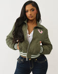 True Religion Hs Quilted Zip Up Jacket Kalamata