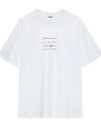 Msgm T-Shirt Four Line Embroidery White-AL Capone Premium