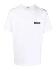 Msgm T Shirt Upper Right Logo White-Black