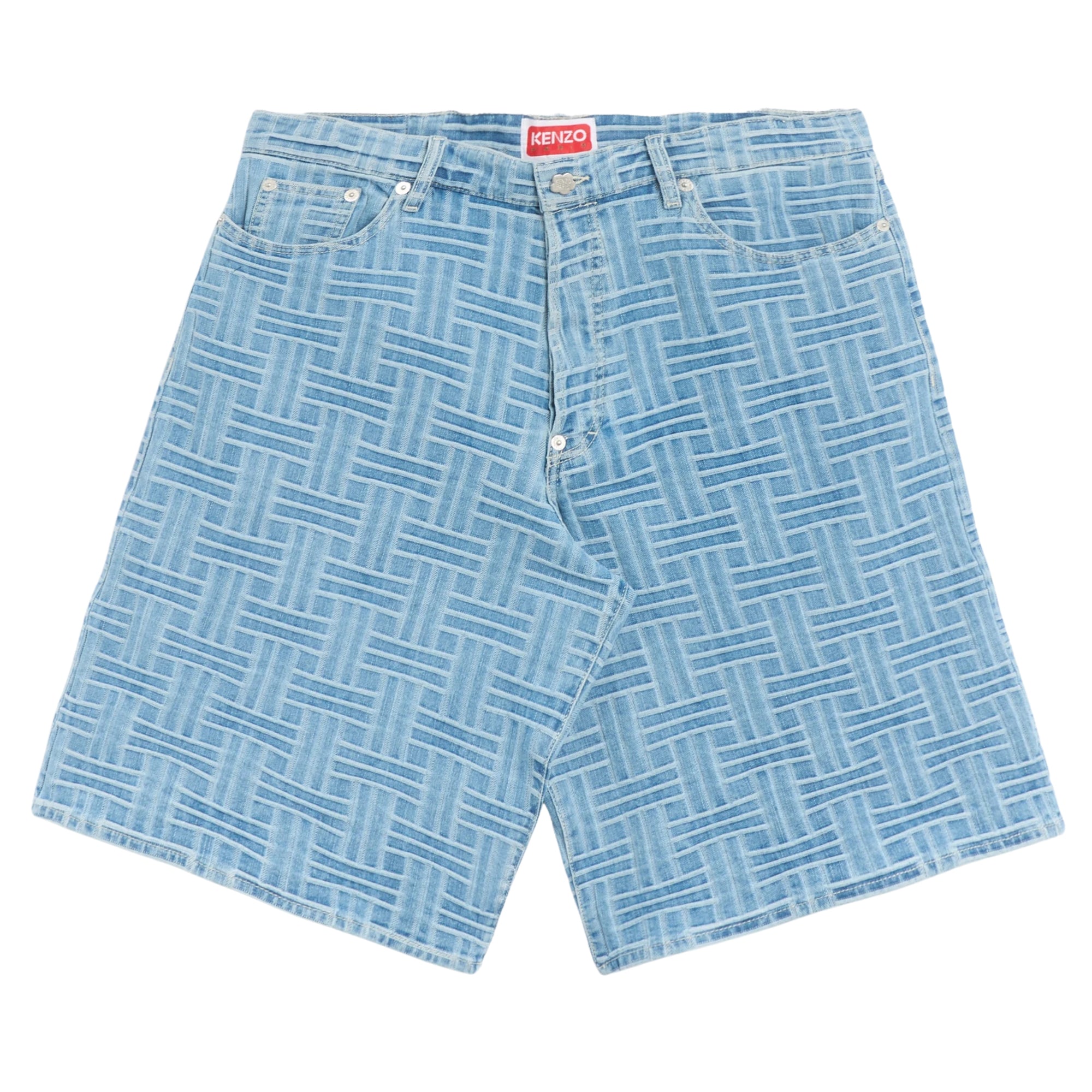Kenzo Shorts Weave Bermuda Bleached Blue-AL Capone Premium