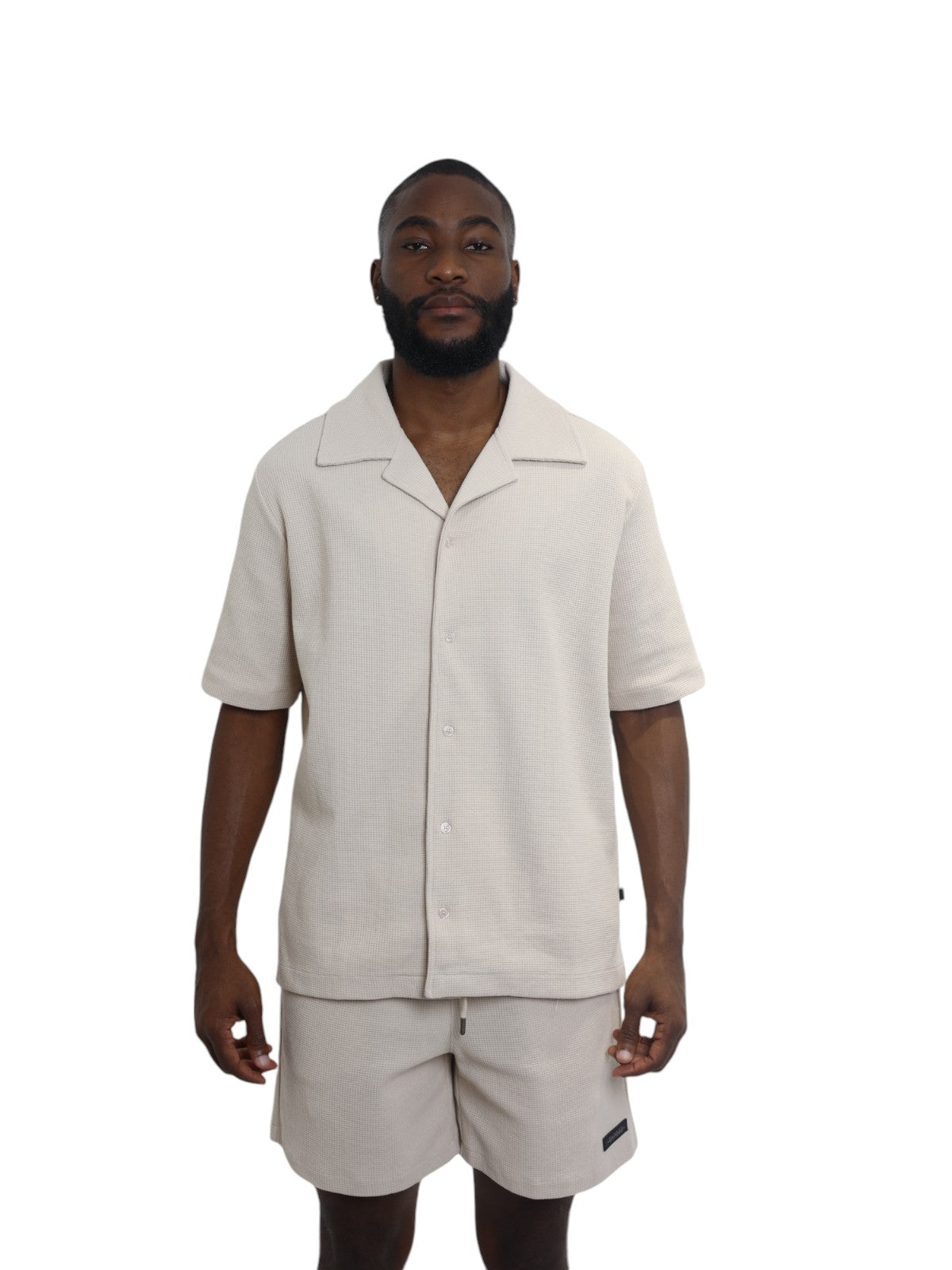Capone Shirt Textured Basic Oatmeal-AL Capone Premium