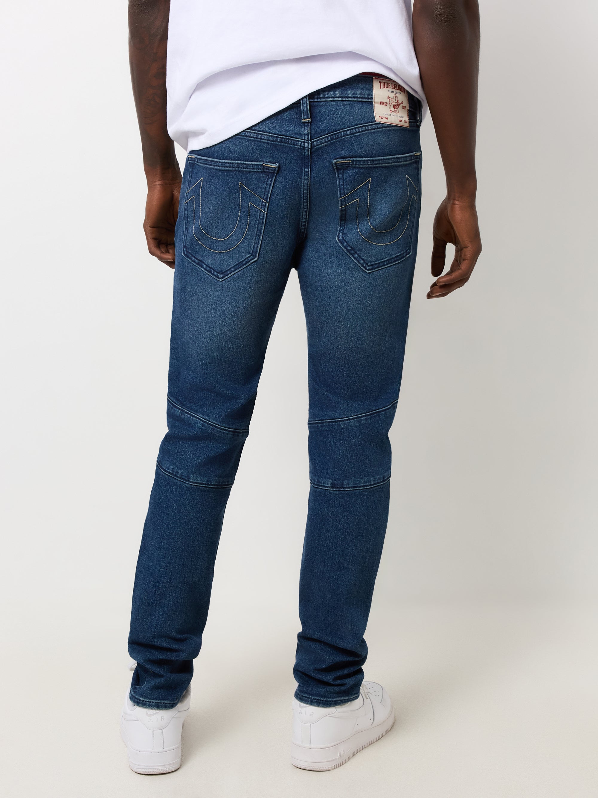 True Religion Rocco Moto Skinny Medium Blizzard Wash – AL Capone