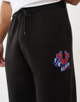 TRUE RELIGION JOGGER EMB PATCH HS JET BLACK