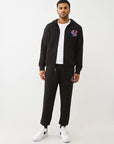 TRUE RELIGION JOGGER EMB PATCH HS JET BLACK