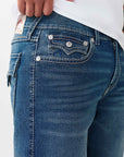 True Religion Shorts Ricky Big T Flap Medium Blue Comet Wash