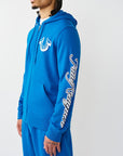 True Religion Hoodie Diagonal Zip Imperial Blue