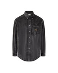 Drole De Monsieur Shirt Corduroy Logo Dark Grey-AL Capone Premium
