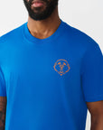 True Religion T-Shirt Applique Multi Imperial Blue