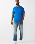 True Religion T-Shirt Applique Multi Imperial Blue