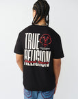 True Religion T-Shirt Elongated Tr Silicone Jet Black