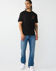 True Religion T-Shirt Elongated Tr Silicone Jet Black