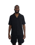 Capone Shirt Textured Basic Black-AL Capone Premium