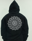 Capone Sweater Hooded Embroidered Back Print Black