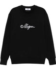 Msgm Sweater Shoelace Logo Black-White