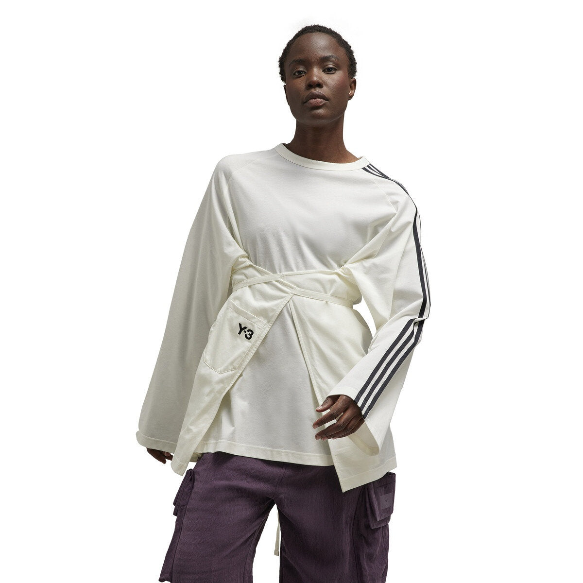 Y-3 Ladies T-Shirt L/S Closure Off-White-AL Capone Premium