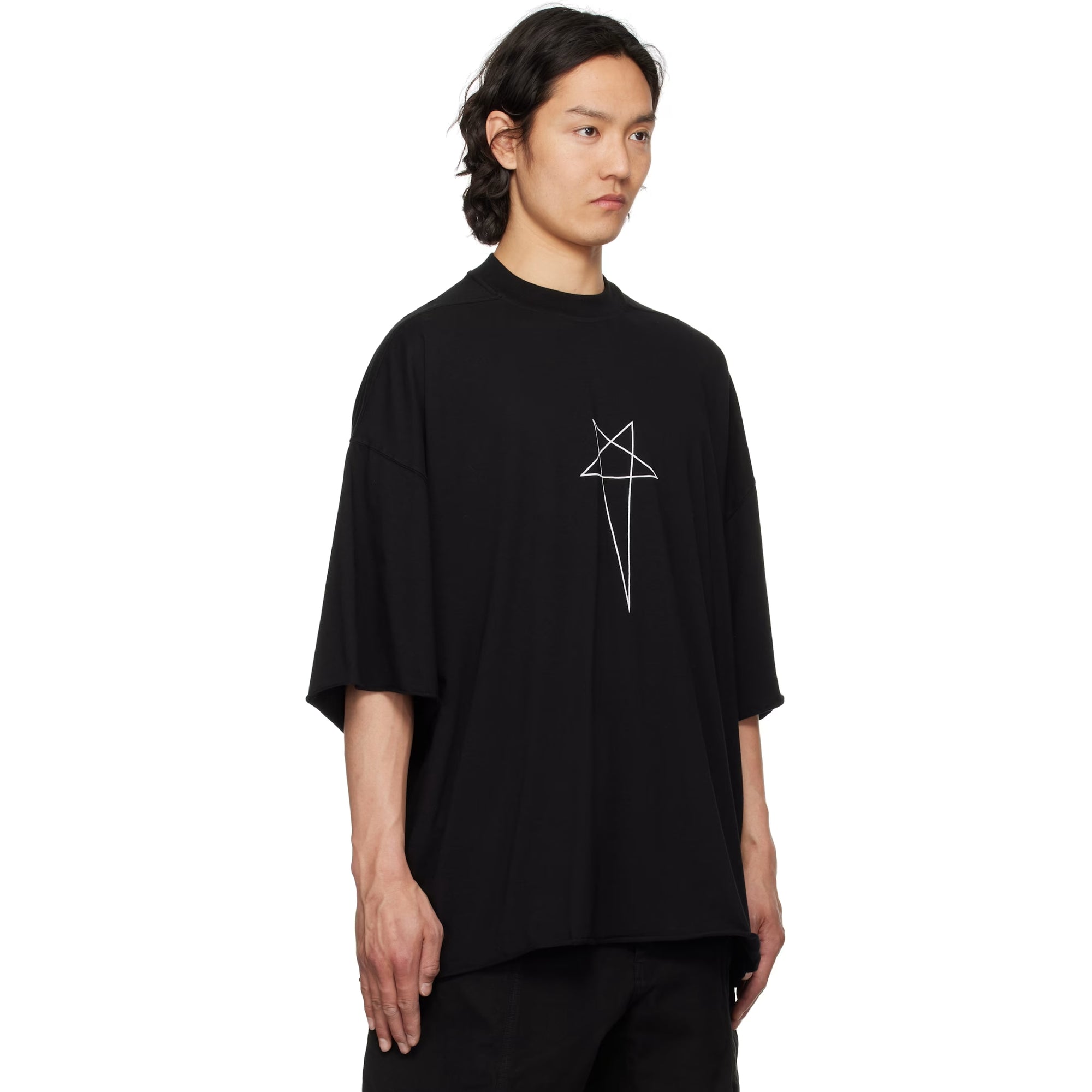 Rick Owens T-Shirt Pyramid Logo Black-AL Capone Premium