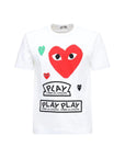 Comme Des Garcons T-Shirt Hearts Double Play White-AL Capone Premium