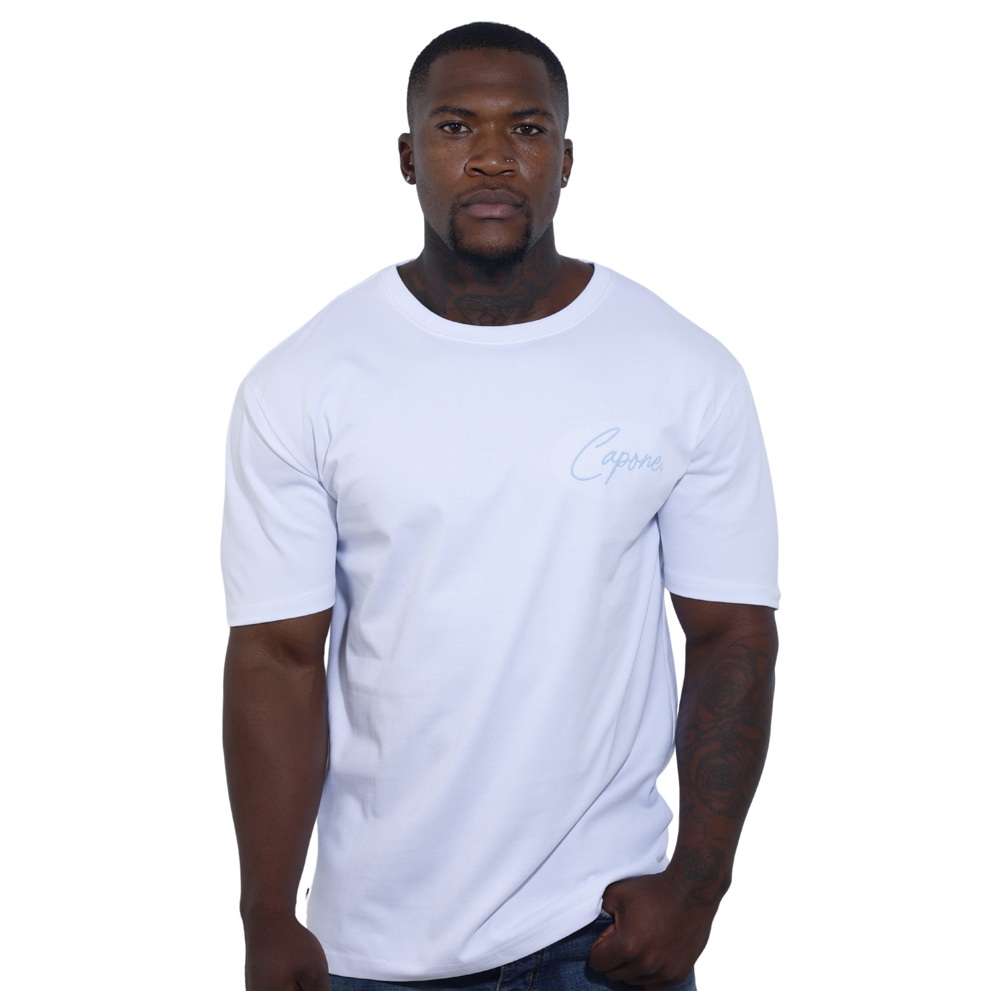 Capone T-Shirt Monaco Artwork White-AL Capone Premium