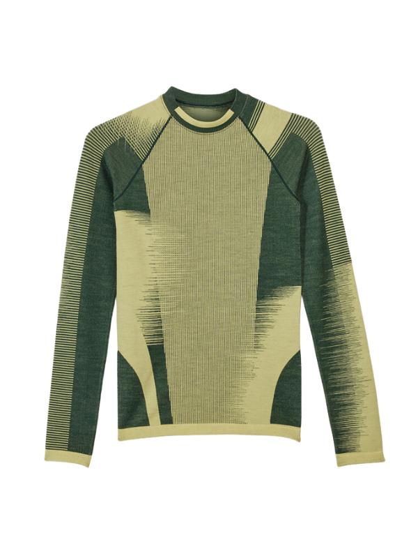 Y-3 T-Shirt L/S Two Tone Blaye Green-AL Capone Premium