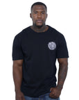 Capone T-Shirt Mexican Embroidered Flower Black-White-AL Capone Premium