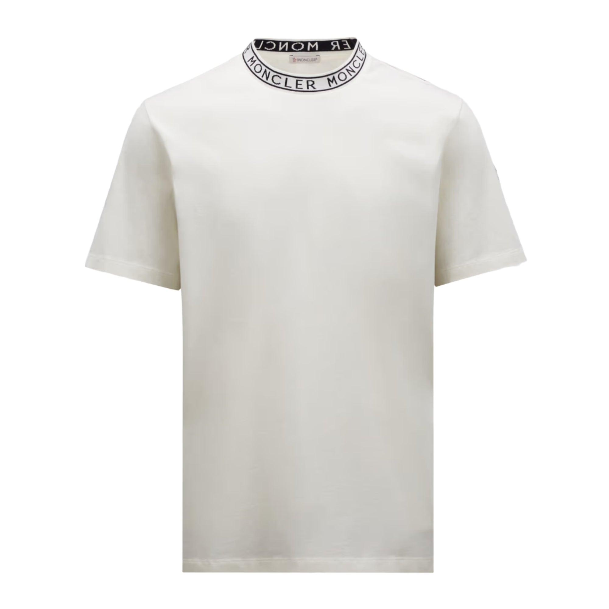 Moncler T-Shirt Neck Logo White-AL Capone Premium