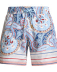Etro Shorts Paisley Swimming Blue