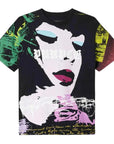 Purple T-Shirt Femme Logo Black