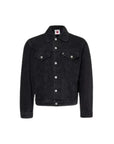 Icecream Jacket Trucker Running Dog Denim Black-AL Capone Premium