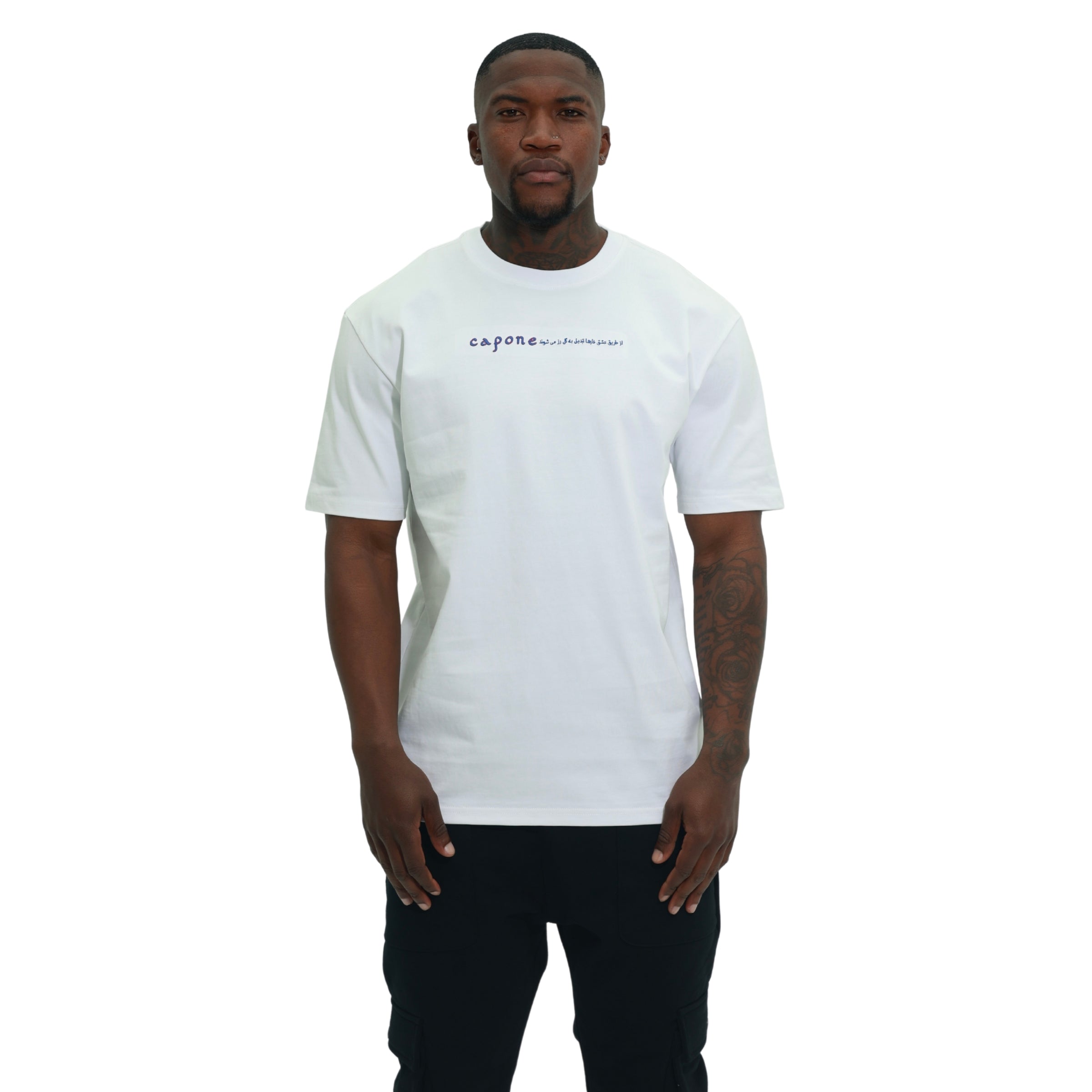 Capone T-Shirt Upside Down Double Floral White – AL Capone Premium