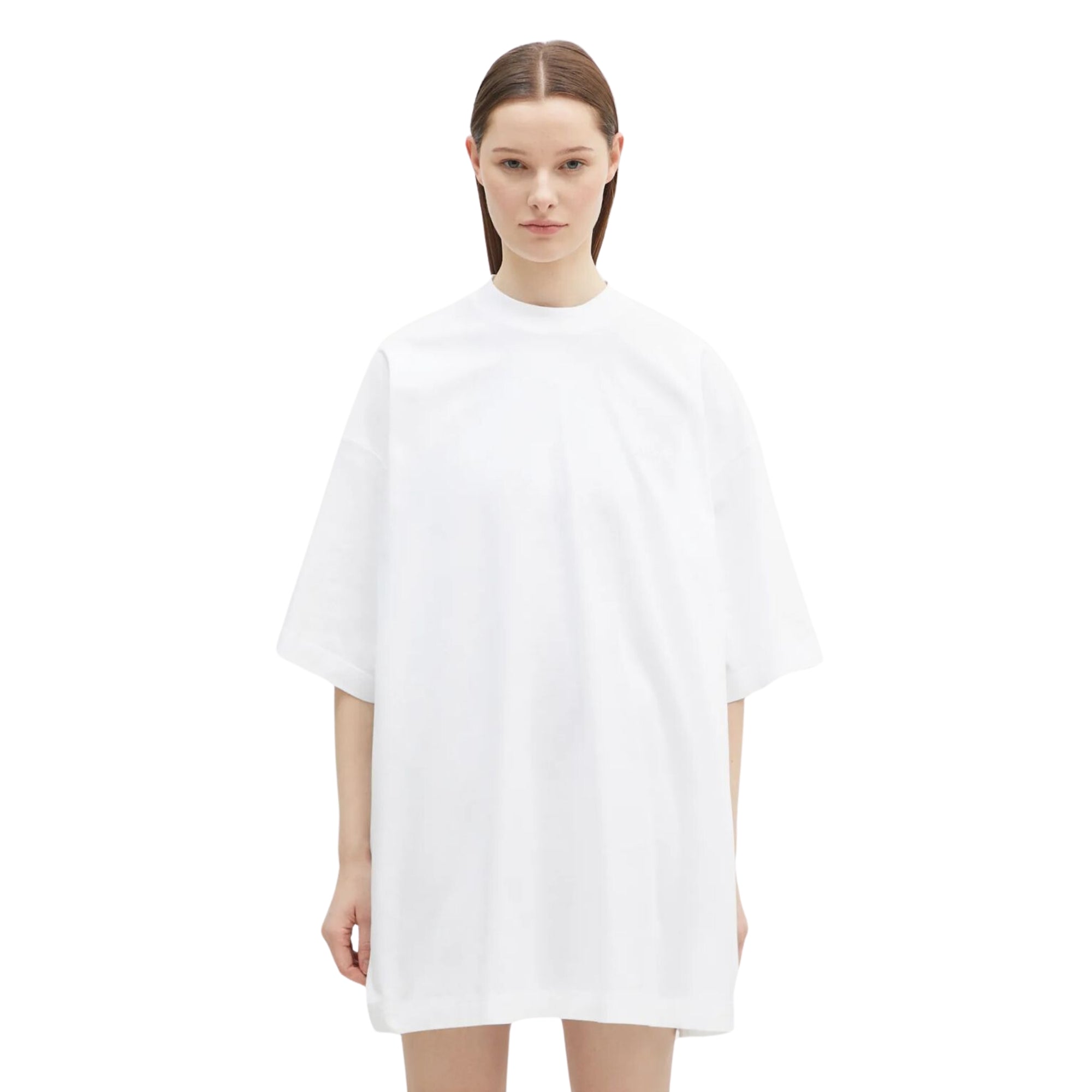 Vetements T-Shirt Embroidered Logo Oversized White-AL Capone Premium