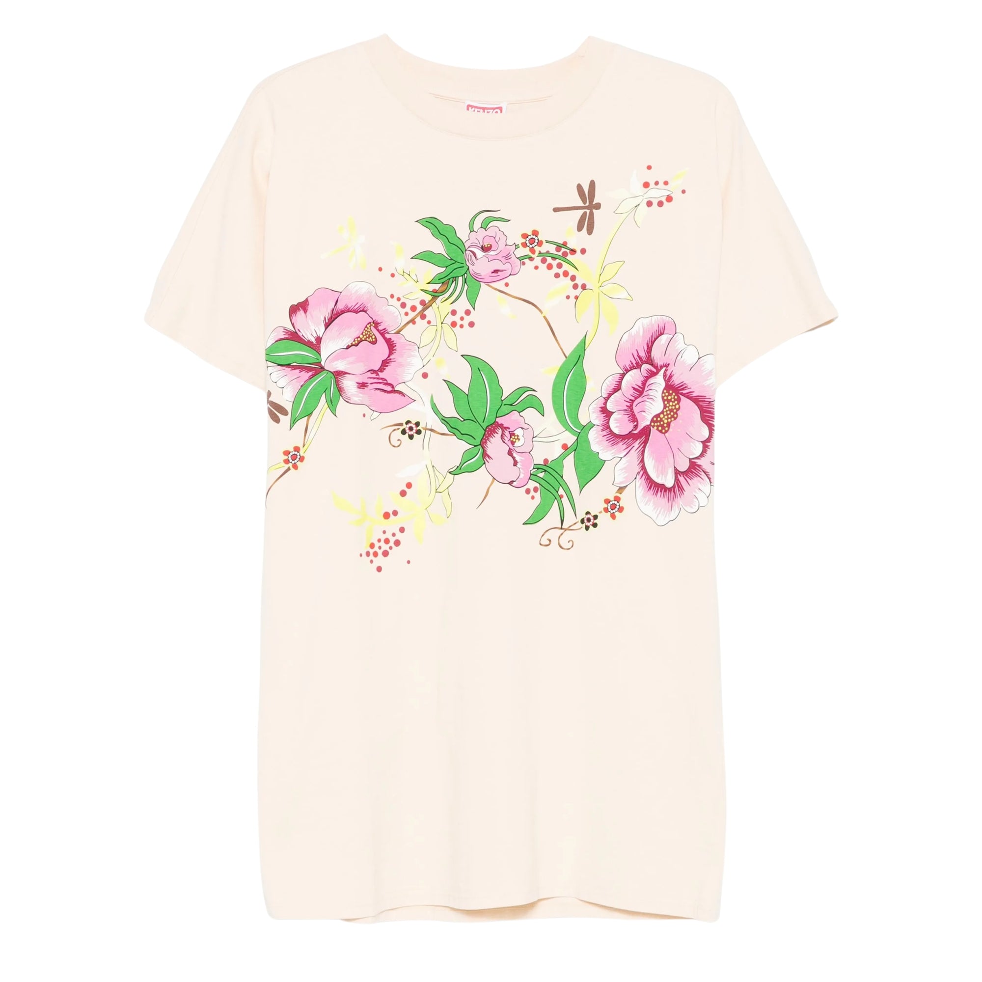 Kenzo T-Shirt Dress Floral Off-White-AL Capone Premium