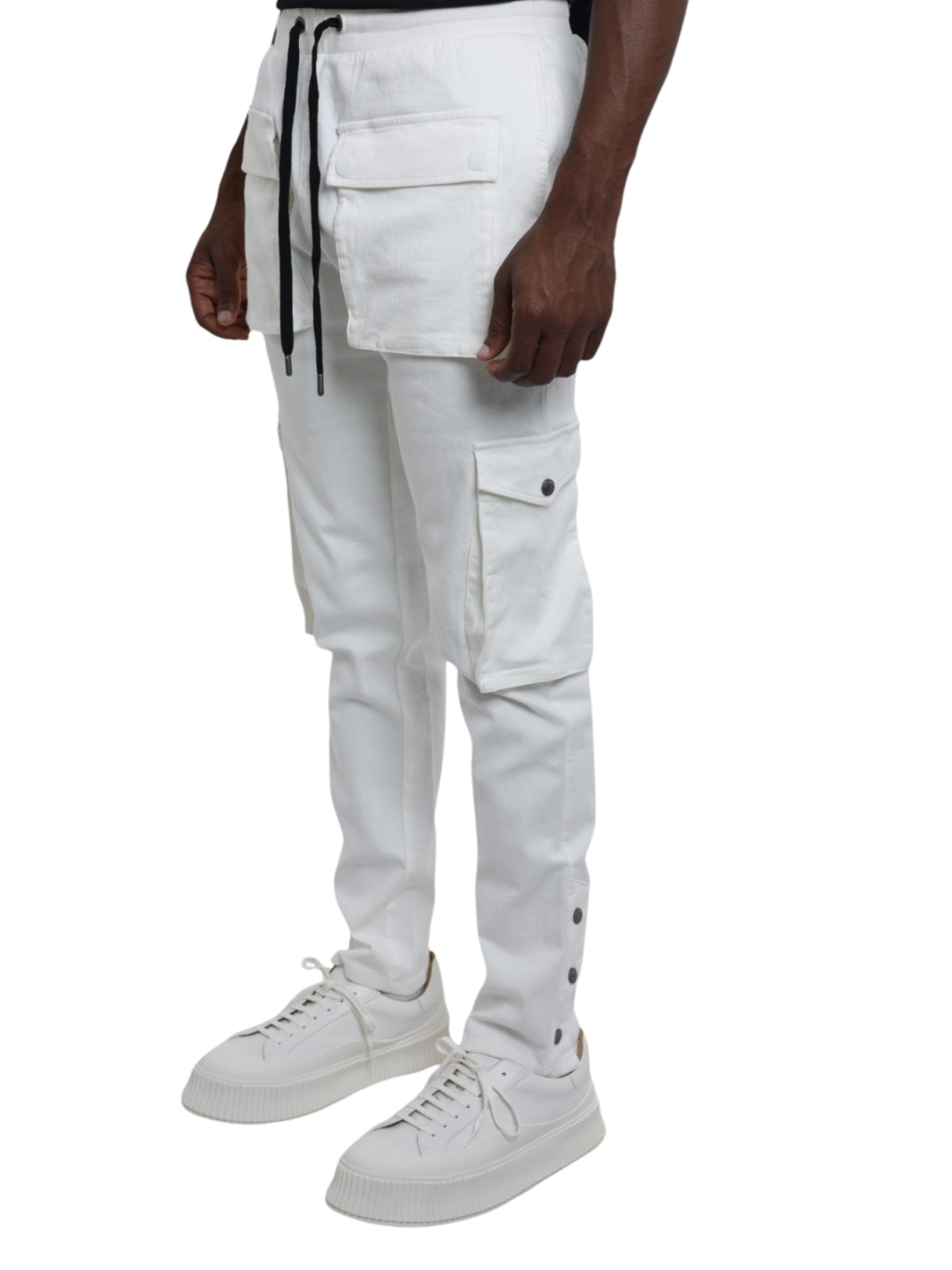 Capone Cargo Pants Relaxed White-AL Capone Premium