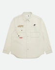 Aape Shirt Logo Long Sleeve Light Beige-AL Capone Premium