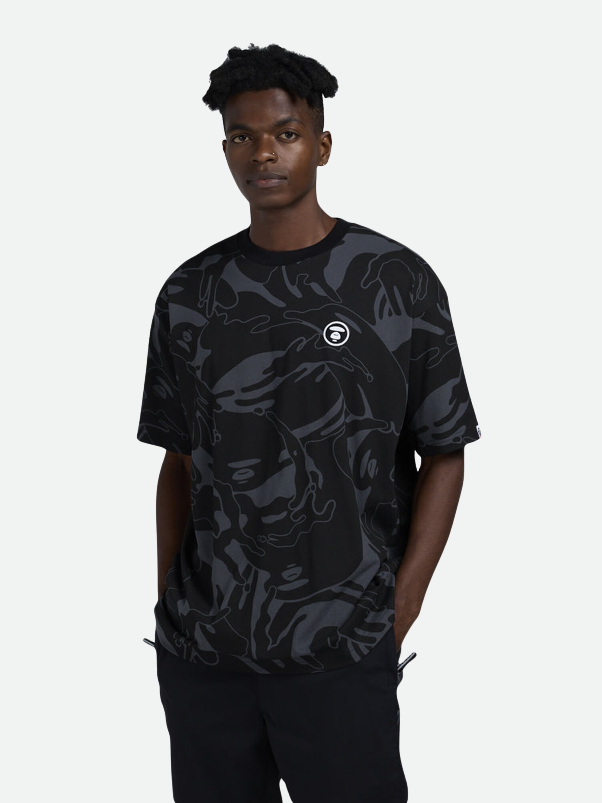 Aape T-Shirt Camo Black-Multi-AL Capone Premium