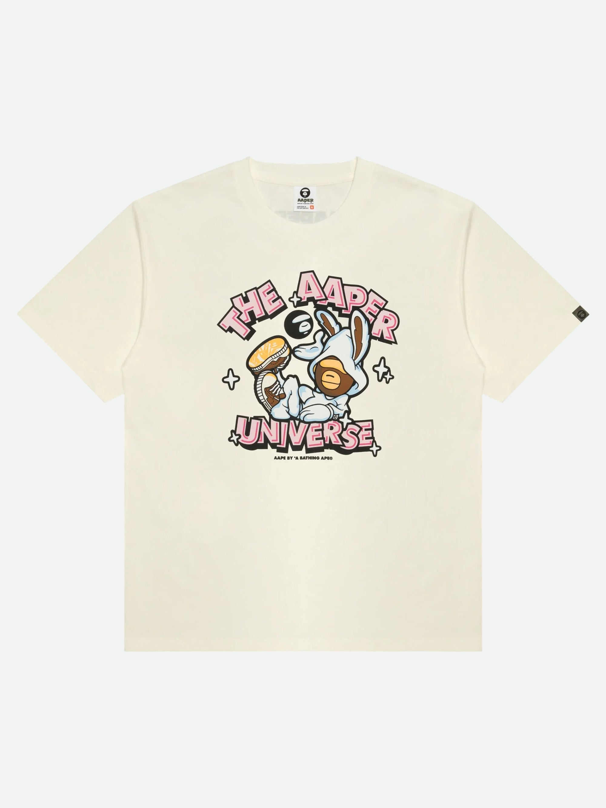 Aape T-Shirt The Aaper Universe Ivory-AL Capone Premium