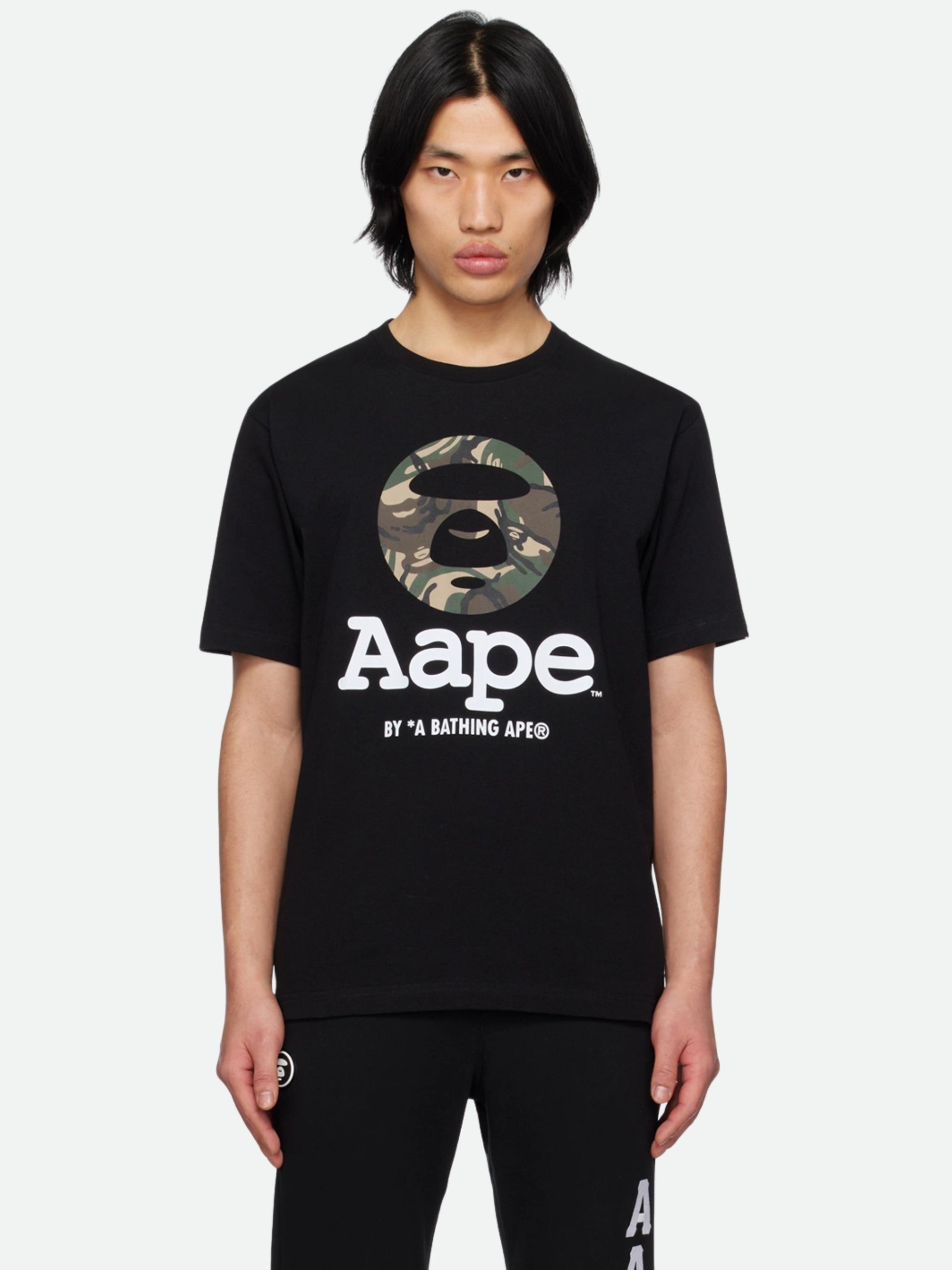 Aape T-Shirt Mono Logo Black-AL Capone Premium