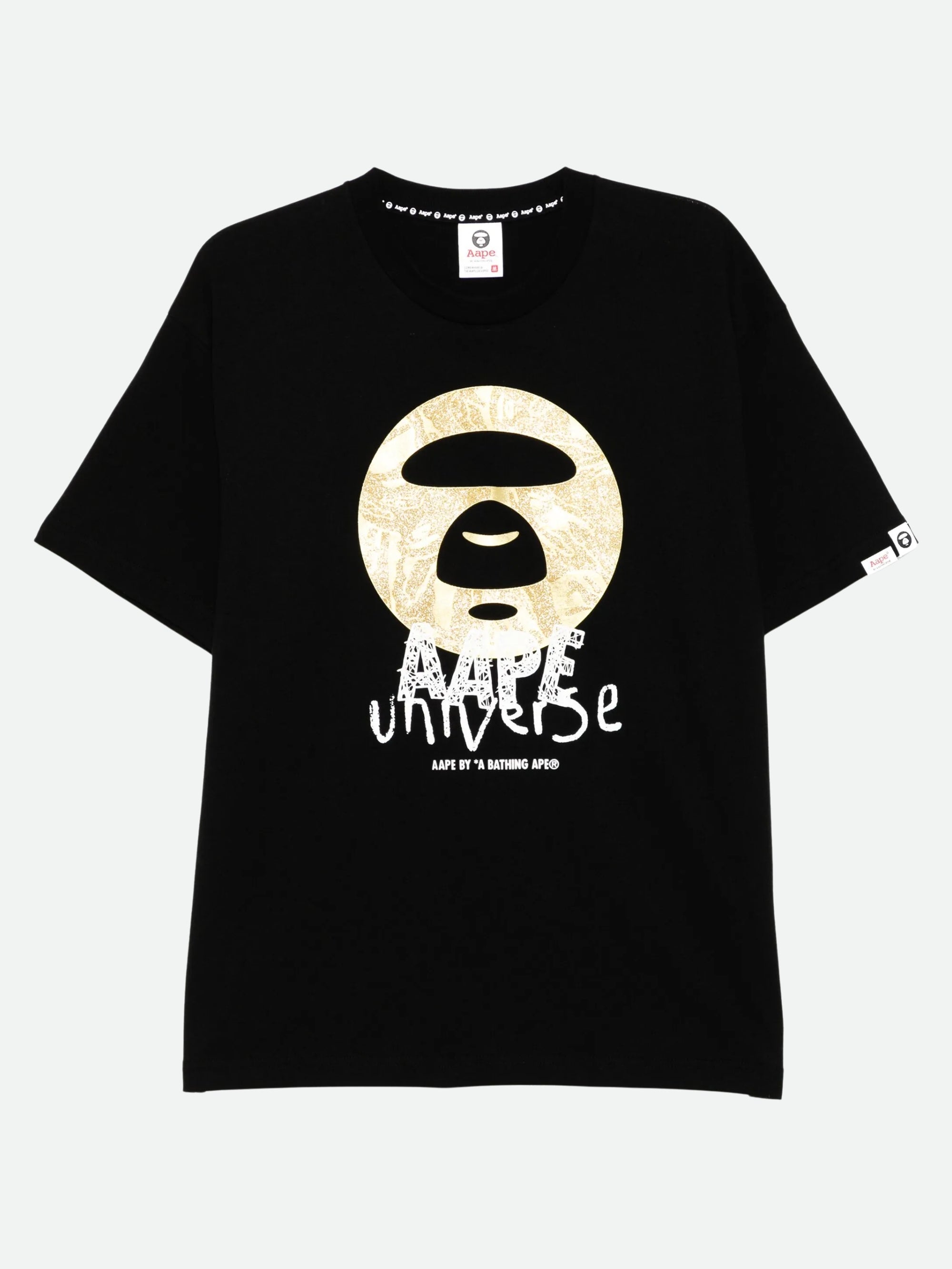 Aape T-Shirt Universe Logo Black-AL Capone Premium