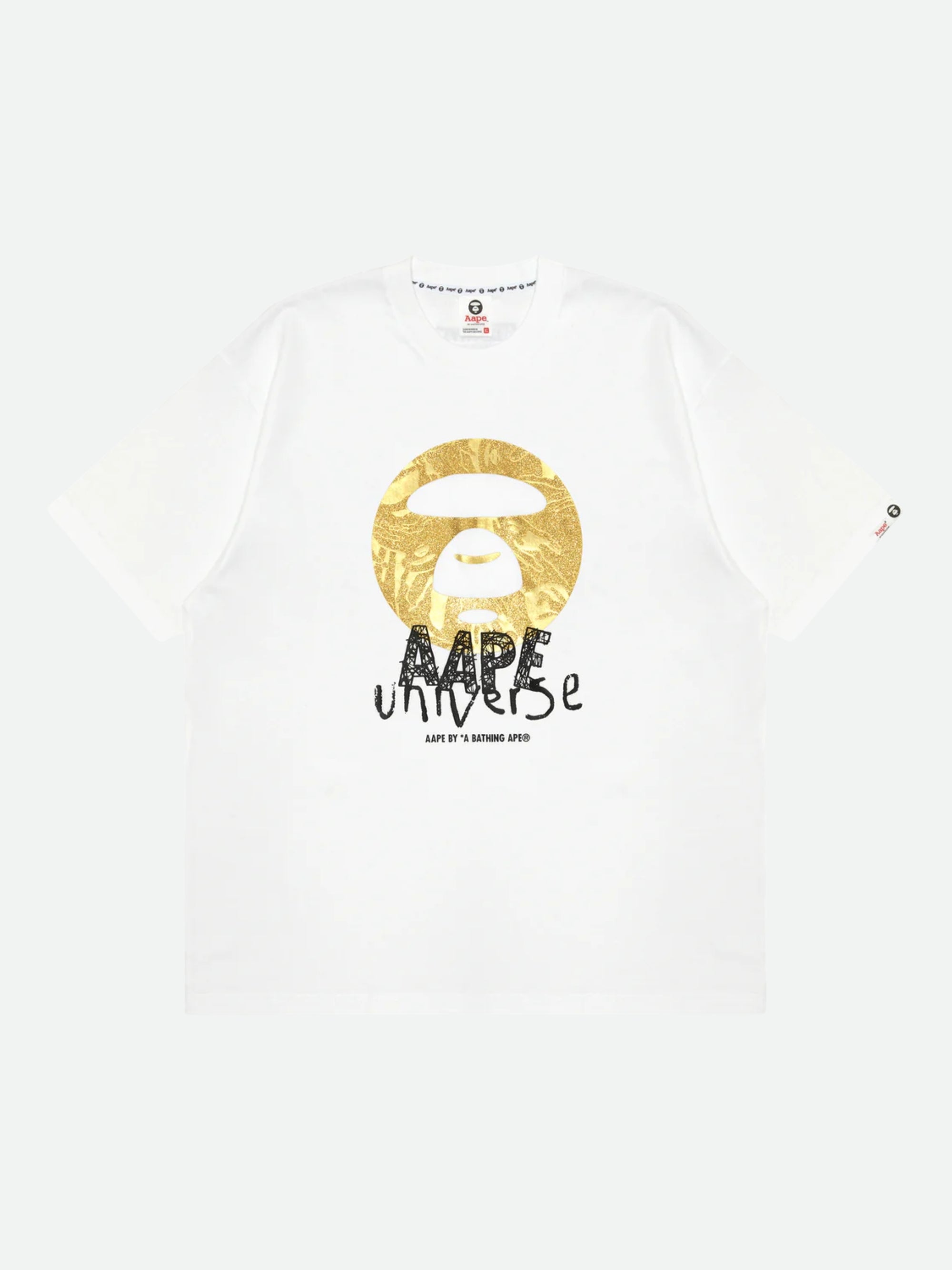 Aape T-Shirt Universe Logo White-AL Capone Premium