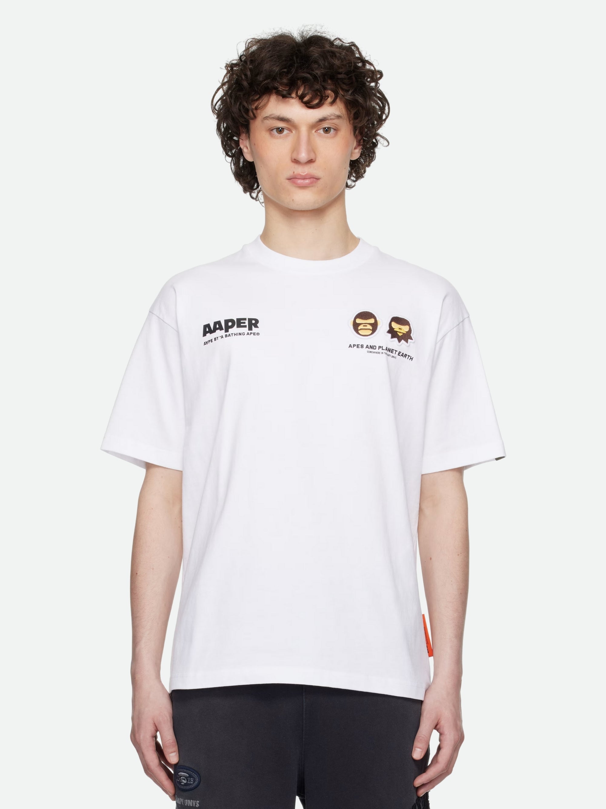 Aape T-Shirt Aaper Logo White-AL Capone Premium