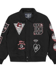 Billionaire Boys Club Alumni Collared Varsity Jacket Black