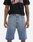 Billionaire Boys Club Astro Denim Shorts Mid Wash Blue