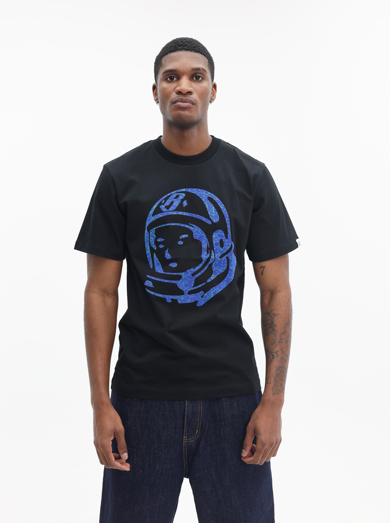 Billionaire Boys Club Cracked Flock Print Astro T-shirt Black-AL Capone Premium
