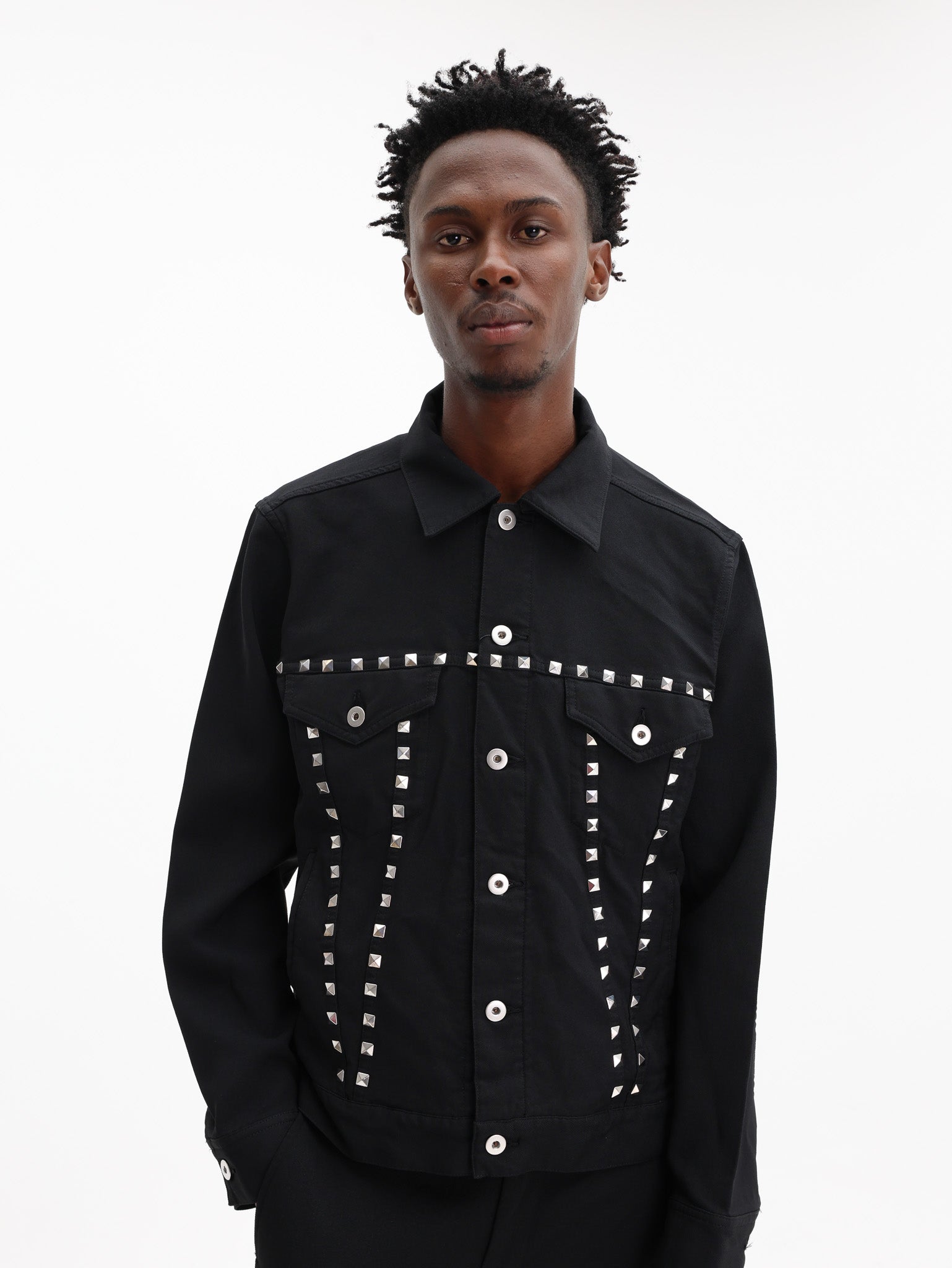 Comme Des Garcons Jacket Studded Trucker Black - AL Capone Premium