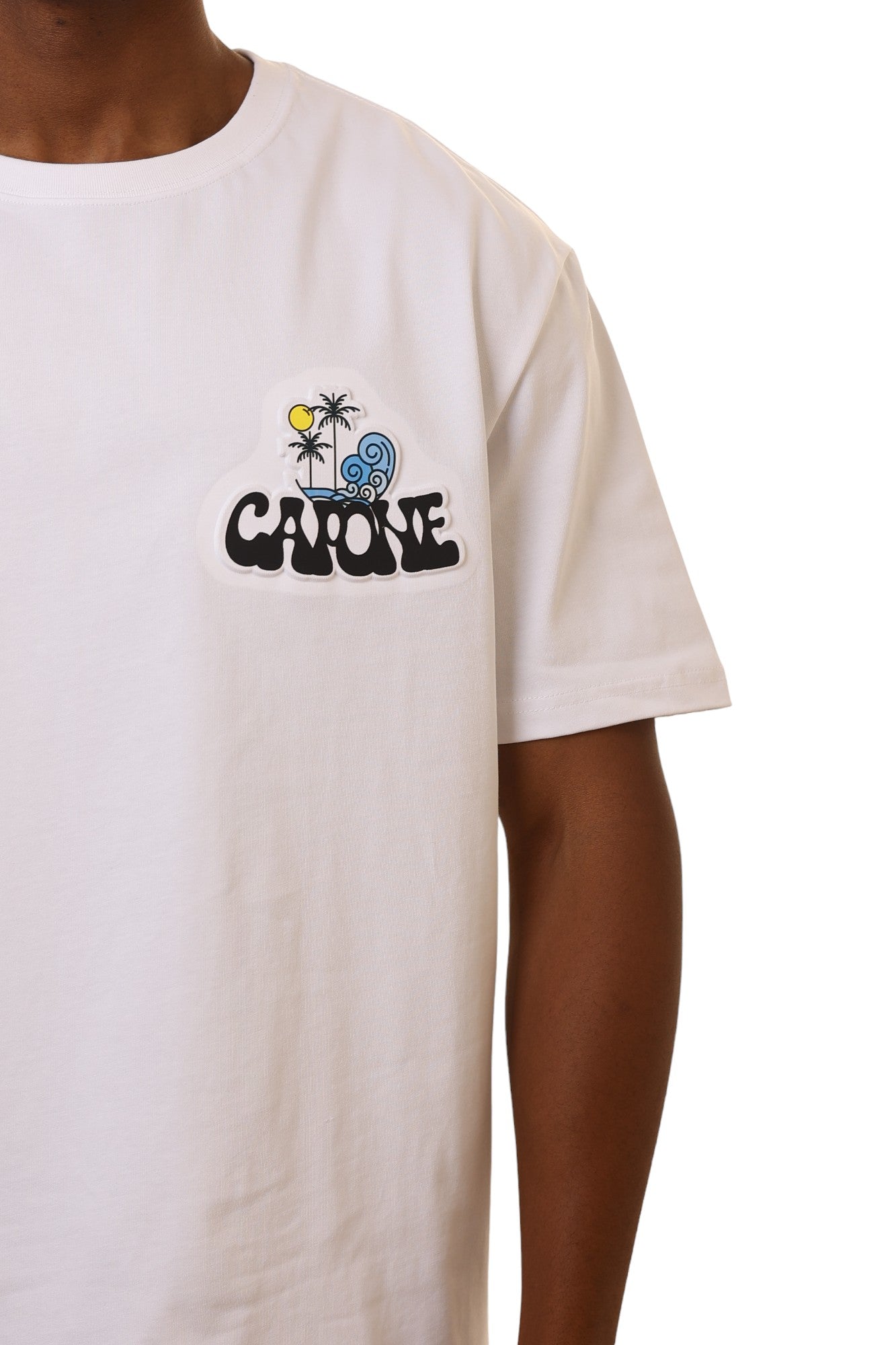 Capone T-Shirt Island Life Embossed White