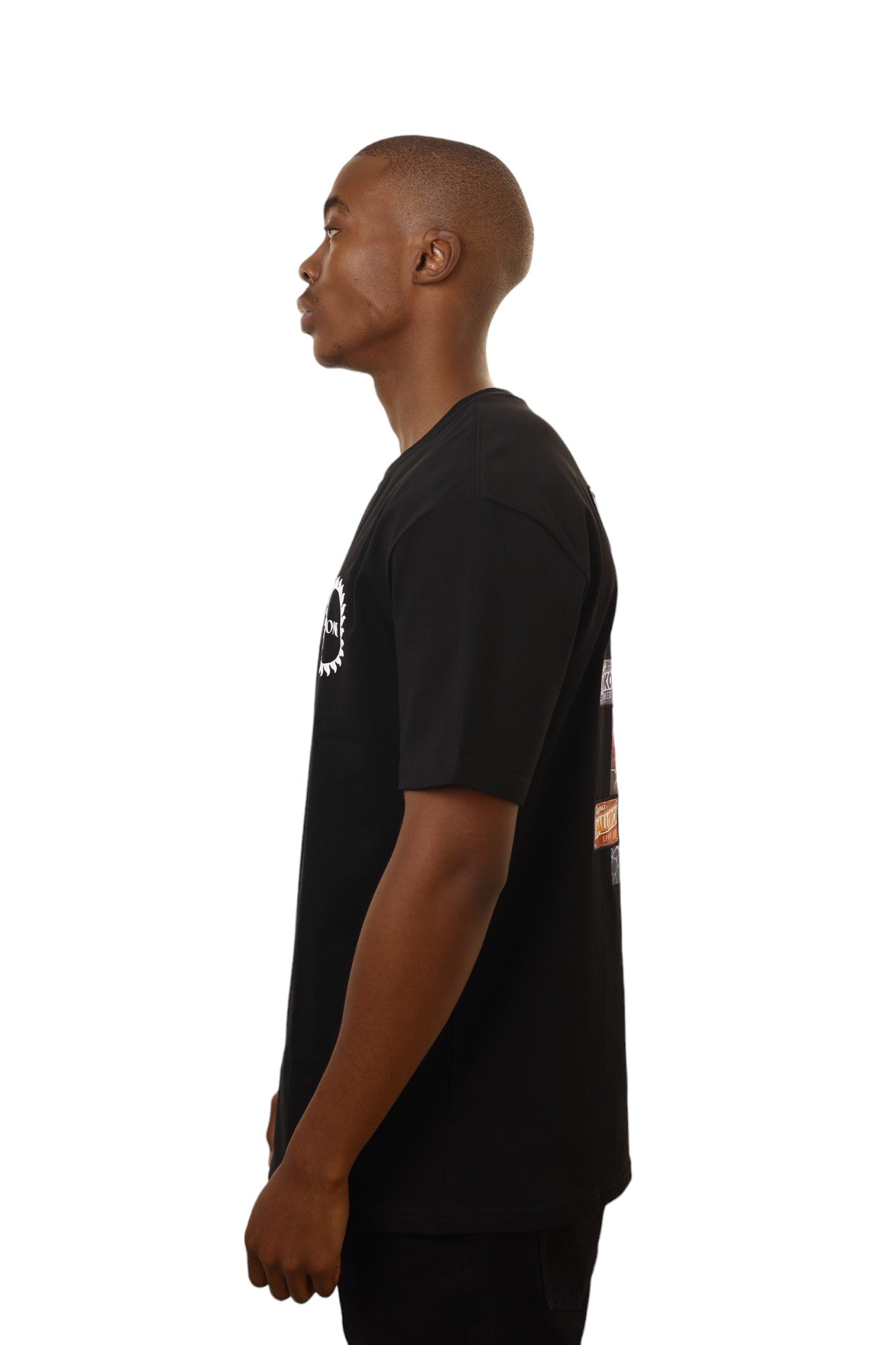 Capone T-Shirt Capone Map Embossed Black-AL Capone Premium