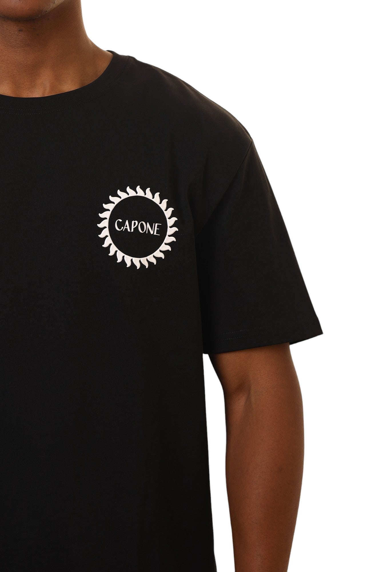 Capone T-Shirt Capone Map Embossed Black-AL Capone Premium