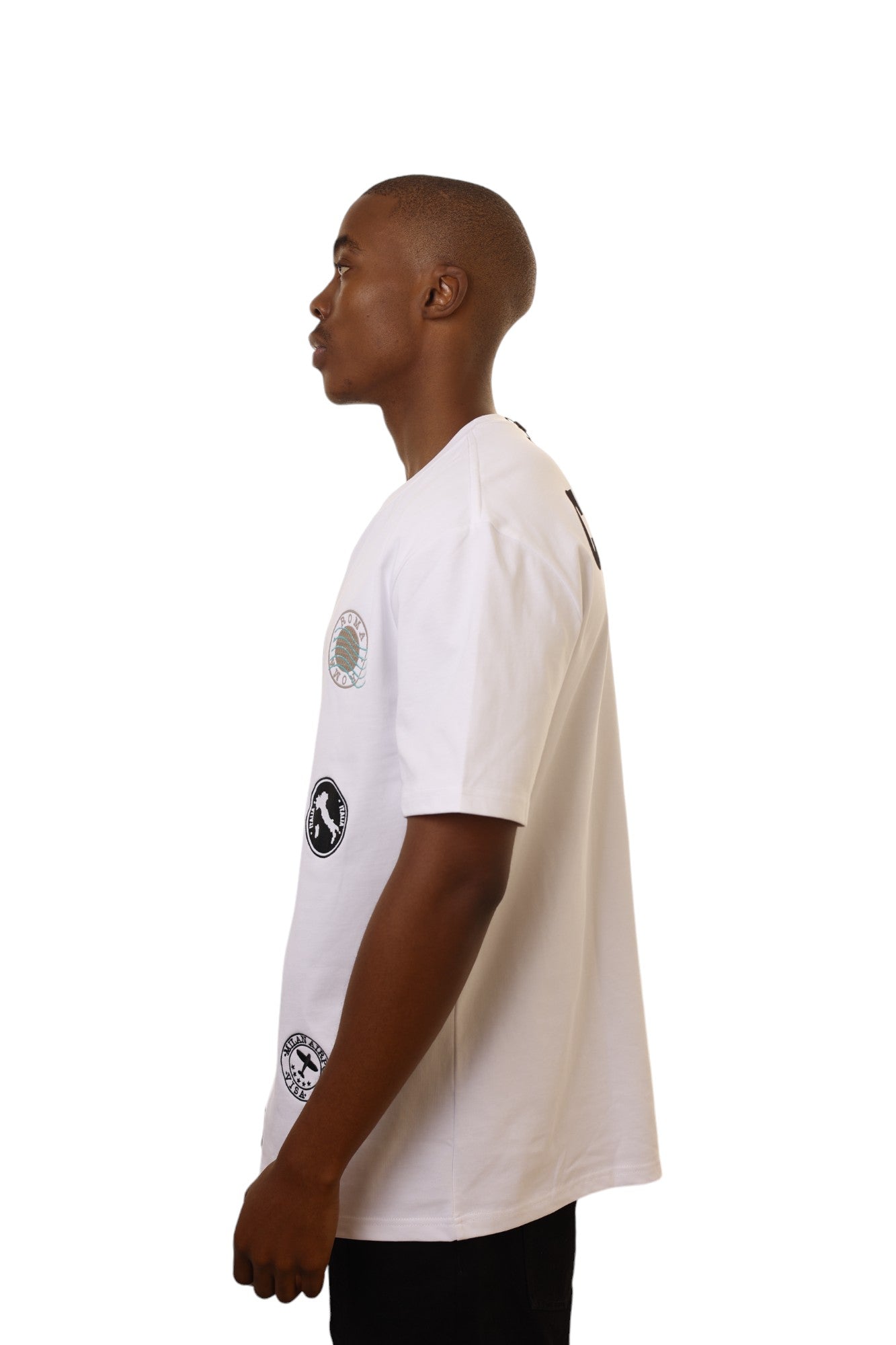 Capone T-Shirt Embossed Stamps White-AL Capone Premium